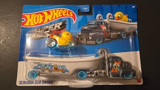 Opening Hot Wheels Super Rigs Scrubba Dub Driver [upl. by Ahsaekal412]