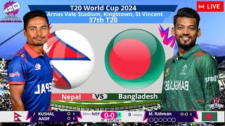 🔴 Live Nepal vs Bangladesh  Match  37 Live Match Highlights t20worldcup2024 cricket [upl. by Nowujalo]