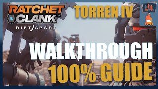 Torren IV Walkthrough 100  ALL Gold Bolts Armor Craigger Bear Spy Bot Raritanium  Rift Apart [upl. by Haiacim]