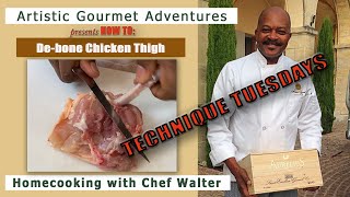 How To Debone Chicken Thigh Technique [upl. by Stclair244]