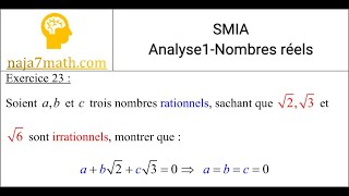 Exercice 23 SMIAMIP Analyse1  Nombres réels [upl. by Ruhtra]