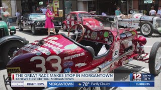 The Great Race antique car rally stops in Morgantown [upl. by Adnarahs]