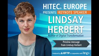 HITEC Europe 2020 Keynote Speaker Lindsay Herbert [upl. by Atalanti]