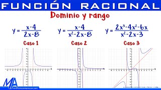 Dominio y rango función Racional  Introducción MatematicasprofeAlex [upl. by Renaud]