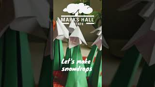 How to make origami snowdrops [upl. by Elnukeda]