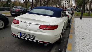 white mercedes maybach s650 cabriolet a217 w12 630 ch in PAris France [upl. by Belicia]