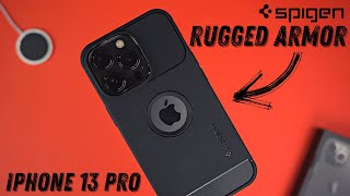 iPhone 13 Pro Case Review  Spigen Rugged Armor [upl. by Yleve]