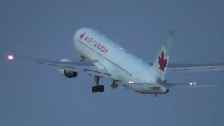 Air Canada 767333ER Takeoff from Calgary [upl. by Jamin]