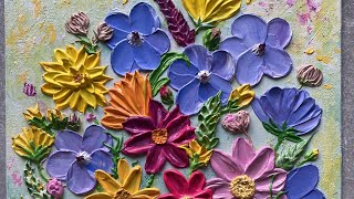 How to paint impasto flowers I Short Impasto Tutorial [upl. by Aurea]