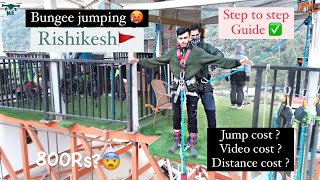 BUNGEE JUMPING IN RISHIKESH 🇮🇳🥶 HIGHEST JUMPING POINT IN INDIA 🇮🇳❤️‍🔥 [upl. by Grewitz]