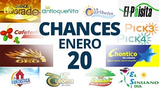 Resultados del Chance del Sábado 20 de Enero de 2024 Loterias 😱🤑💰💵 [upl. by Ignacio]