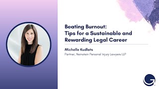 CPD ACCREDITED  Beating Burnout Tips for a Sustainable and Rewarding Legal Career [upl. by Lamej509]