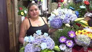 Arreglos a bajo precio en floristería Bouquet del mercado Roberto Huembes [upl. by Innek72]