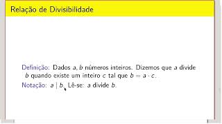 Curso de Teoria dos Números 2 Divisibilidade e Indução Matemática 2 [upl. by Marcellus]