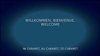 Cabaret Willkommen Fabian Richard [upl. by Liborio]