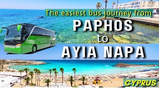 Traveling Paphos to Ayia Napa Cyprus by Bus  Best ways [upl. by Labina]