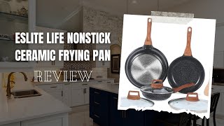 ESLITE LIFE Nonstick Ceramic Frying Pan  Review [upl. by Riba382]