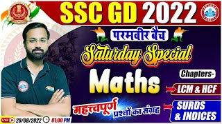 LCM amp HCF in Maths Surds amp Indices Maths Questions Practice SSC GD Exam 2022 Maths Practice Set [upl. by Latvina]