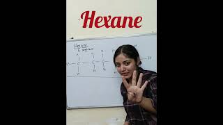 Hexane Structure l nomencleature l carbon and its compounds l class 10science [upl. by Mikael]