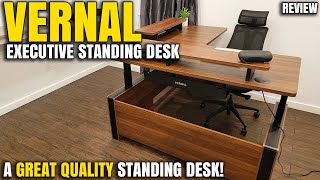 My New Office Setup  Vernal Executive LShaped Standing Desk Review [upl. by Tolmach951]