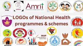 LOGOs of National Health programmes amp schemesIndia public health  NEETpgEntrance examsUPSC [upl. by Anilok]