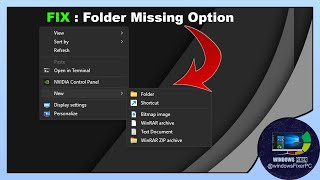 New quotFolderquot Option Missing in RightClick Menu on Windows 10 Here’s the Fix [upl. by Atinav]