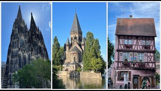 Cologne Germany  Metz  Saint Etienne  Eguisheim  Colmar and Strasbourg France  July 2022 [upl. by Sion]