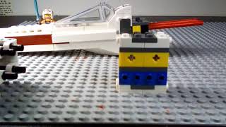 Star Wars XWing Lego Set Build [upl. by Nnaynaffit]