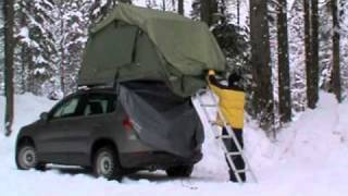 Wintercamping in den Alpen mit VW Tiguan und Gordigear Dachzelt [upl. by Hewitt]