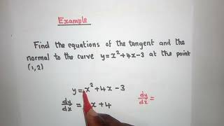 Equation of tangent and normal to the curve [upl. by Pandolfi333]