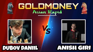 Big Blunder by Dubov Against Anish Giri at Goldmoney Asian Rapid Chess 2021 [upl. by Amat]