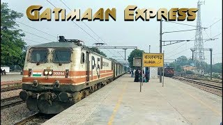 Gatimaan Express crossing Ballabhgarh station [upl. by Xuaegram393]