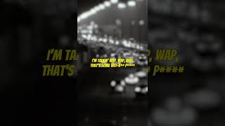 megan thee stallion cardi b  WAP LYRICS megantheestallion cardib wap lyricvideo [upl. by Ahsiemat]