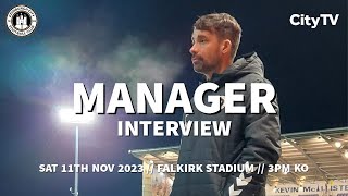 Manager Interview  Post Match  Falkirk FC  12 November 2023 [upl. by Ariat]