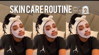 Detailed skin care routine 🧖🏽‍♀️🫧  For that glossy finish 👀  SOUTH AFRICAN YOUTUBER🇿🇦 [upl. by Gill]