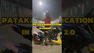 Honda hornet 20 exhaust back fire 🔥 modification  single pice in Bihar 💪shots modified viral [upl. by Ithsav496]