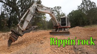 Using The Felco Ripper To Rip Up Rock For Backfill [upl. by Reube]