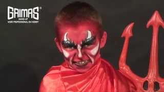 How to do a Devil Makeup for Halloweencomo hacer un maquillaje de diablo [upl. by Fielding838]