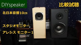 【格差比較】330円北日本音響10㎝をスタジオモニターと比較試聴 [upl. by Veedis]