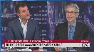 Javier Milei quotLo peor va a ser entre marzo y abrilquot el presidente sobre la situación económica [upl. by Rosinski416]