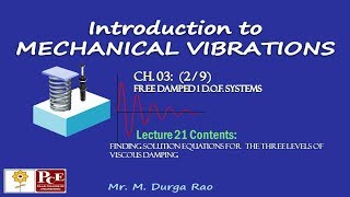 Mechanical Vibrations Ch3 Free Damped 1 dof vibration systems 29 [upl. by Araiet451]