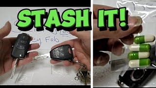 Secret Stash Key Fob DEMONSTRATION amp REVIEW [upl. by Nymsaj]