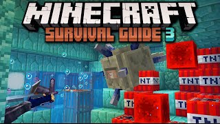 Fun Ways to Raid Ocean Monuments ▫ Minecraft Survival Guide S3 ▫ Tutorial Lets Play Ep72 [upl. by Olnek]