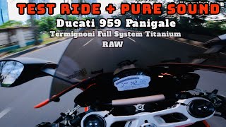 4K RAW  Beautiful Sound Ducati Panigale 959 2017 with Termignoni Fullsystem Titanium Exhaust 🔥 [upl. by Natty]