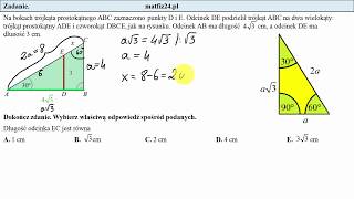 Zadanie 11 Trójkąt 306090 Egzamin przykładowy ósmoklasisty CKE  MatFiz24pl [upl. by Beauregard]