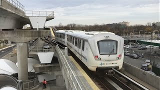 AirTrain JFK HD 60fps Bombardier Innovia Metro ART MK II Trains  Howard Beach amp Federal Circle [upl. by Schuh]