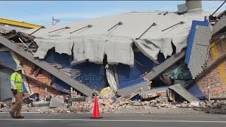 Crash damages Oakland auto body shop [upl. by Trebma]