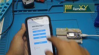 اختيار وربط شبكة الواي فاي من الموبايل بدلا من البرمجة RemoteXY WiFi Manager مع حل جميع المشاكل [upl. by Akemor]