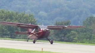 Old School Stinson 1082 Voyager Tail Wheel Airplane Take Off Made in 1947 [upl. by Calista715]