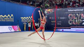 Dina Averina Ribbon AA 2500 IT Olympico Moscow 2021 [upl. by Aryad]